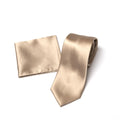 Light Mocha tie and matching pocket square