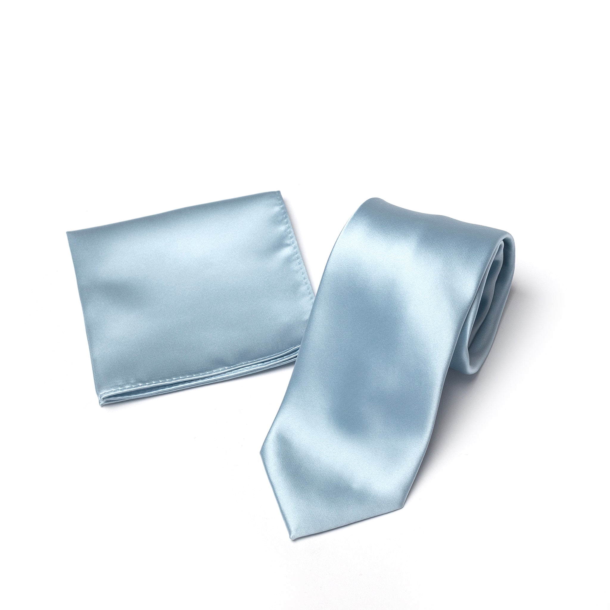 Light Blue tie and matching pocket square