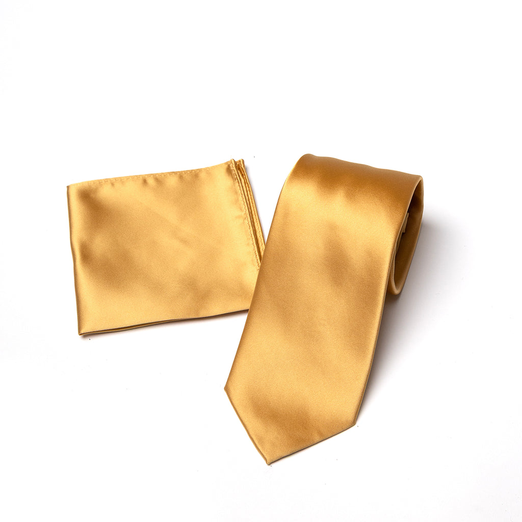 Sandstone tie and matching pocket square