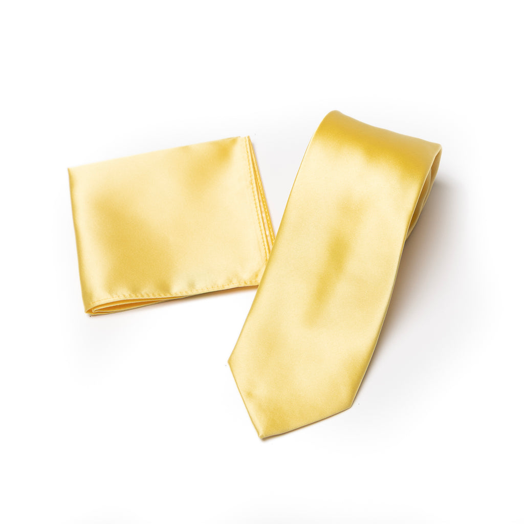 Sherbert Lemon tie and matching pocket square
