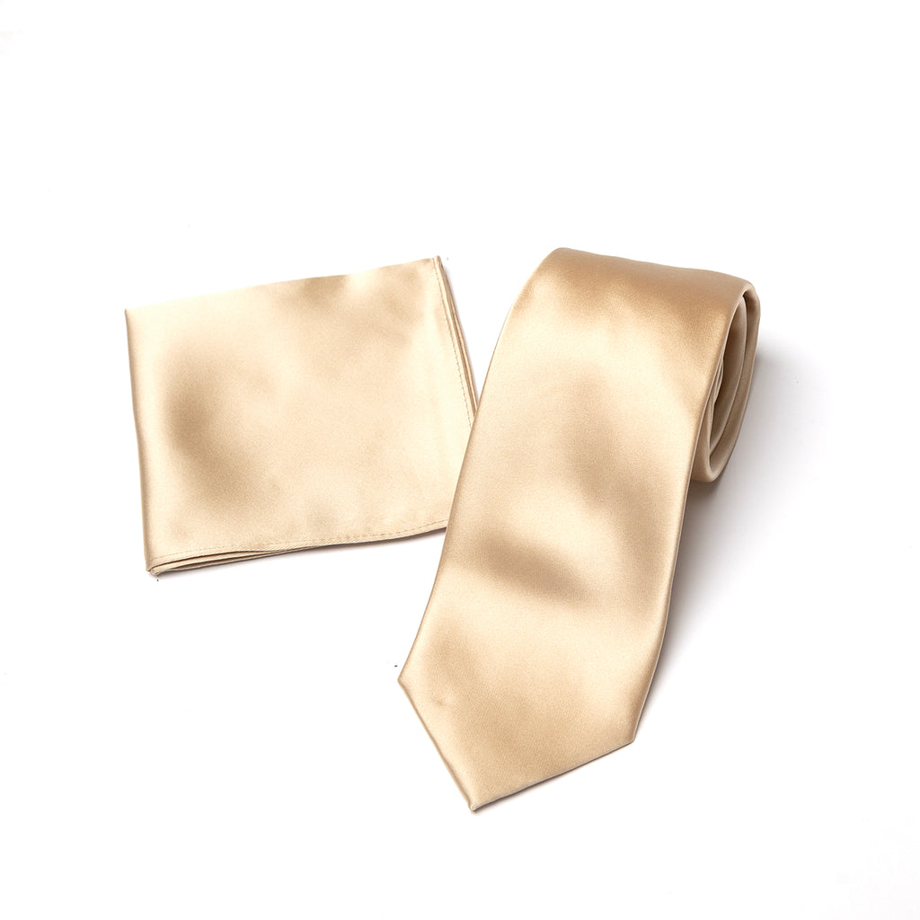Sand tie and matching pocket square