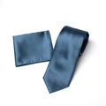 Aegan Blue tie and matching pocket square