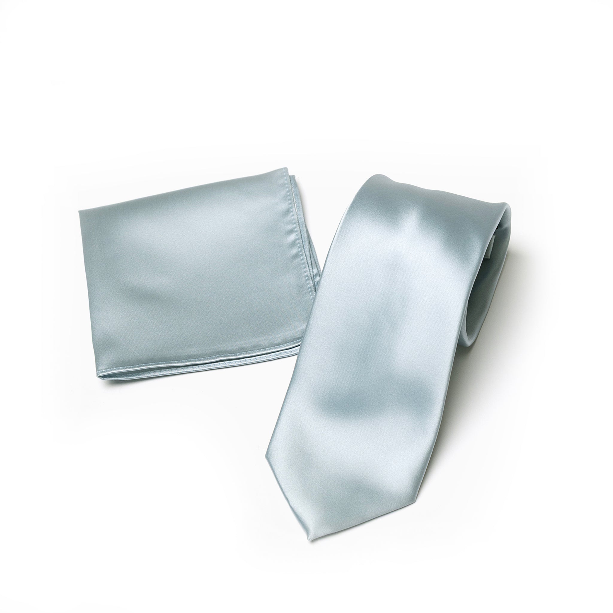 Dusty Blue tie and matching pocket square