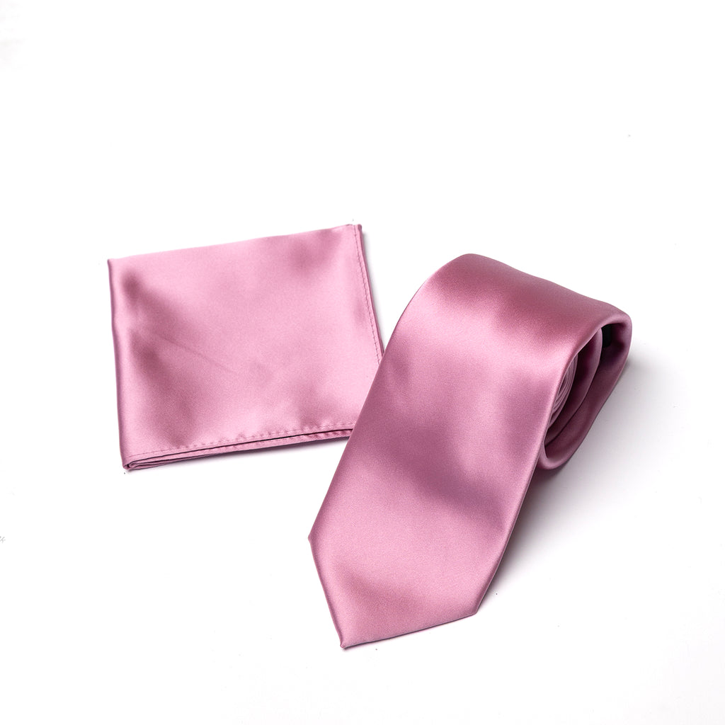 Cool Pink tie and matching pocket square