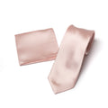 Baby Blush tie and matching pocket square