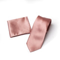 Dusty Rose tie and matching pocket square