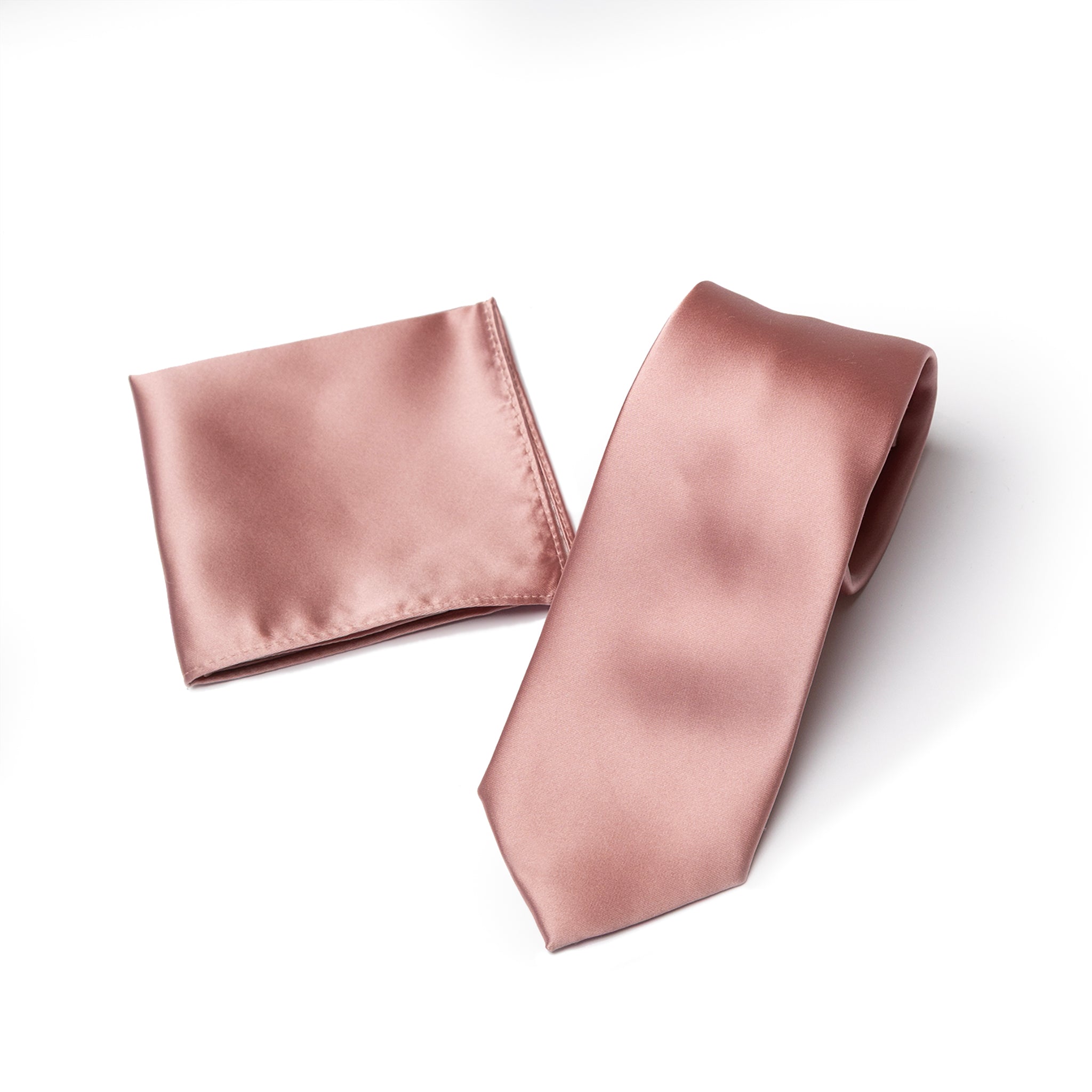 Dusty Rose tie and matching pocket square
