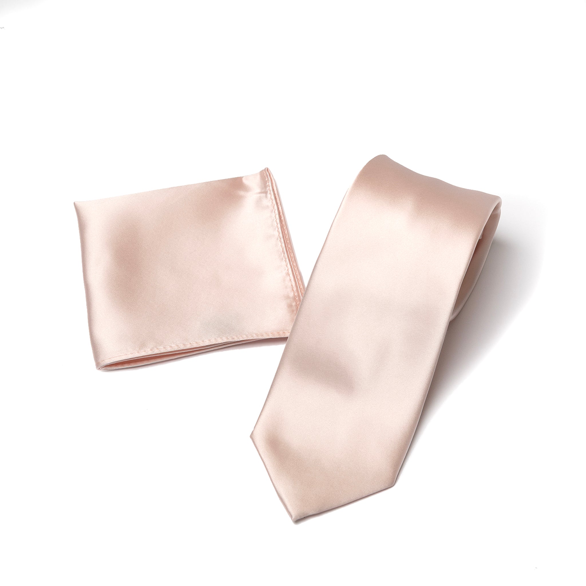 Powder Pink tie and matching pocket square