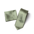 Light Sage tie and matching pocket square
