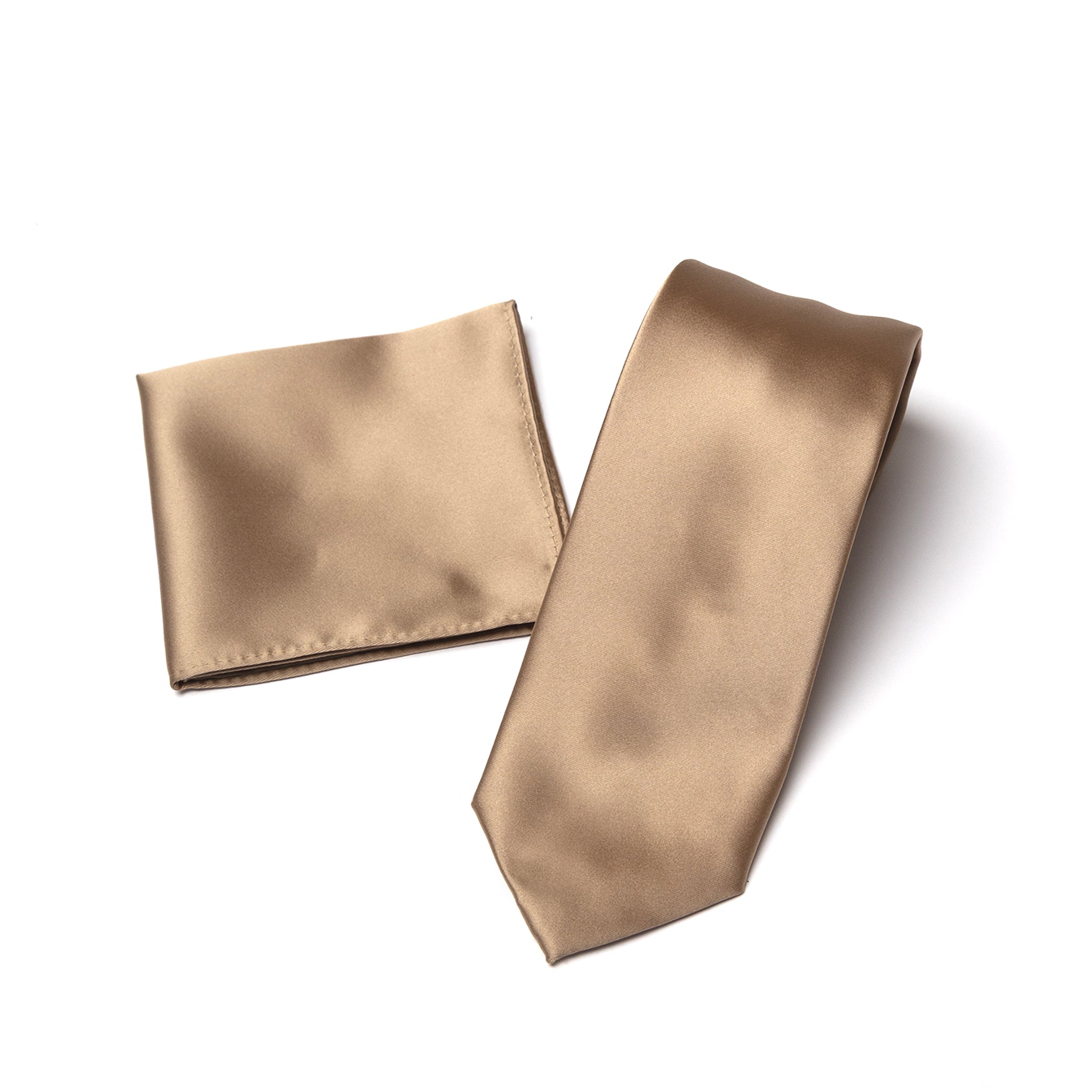 Mink tie and matching pocket square