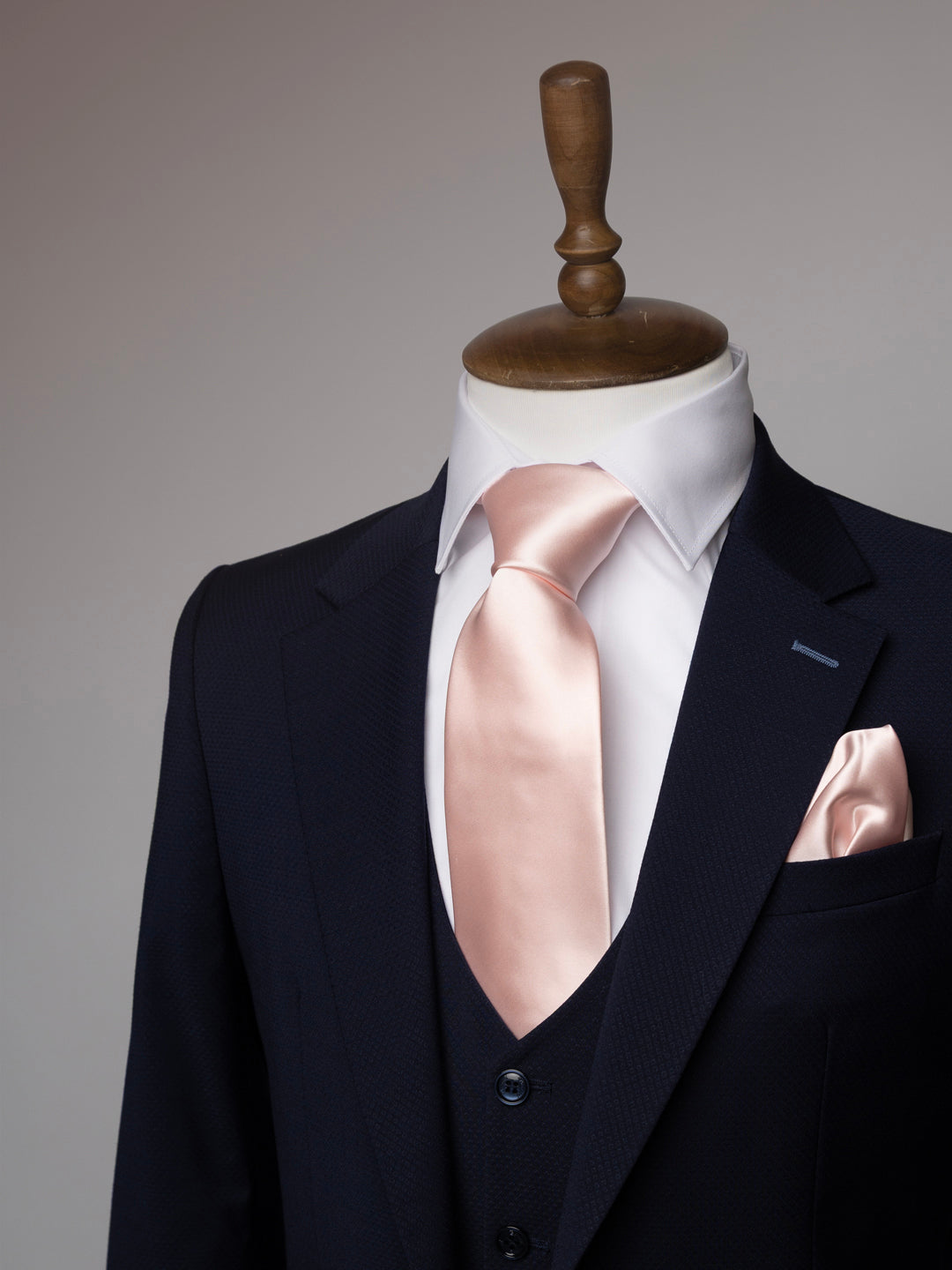 Baby Blush tie and matching pocket square