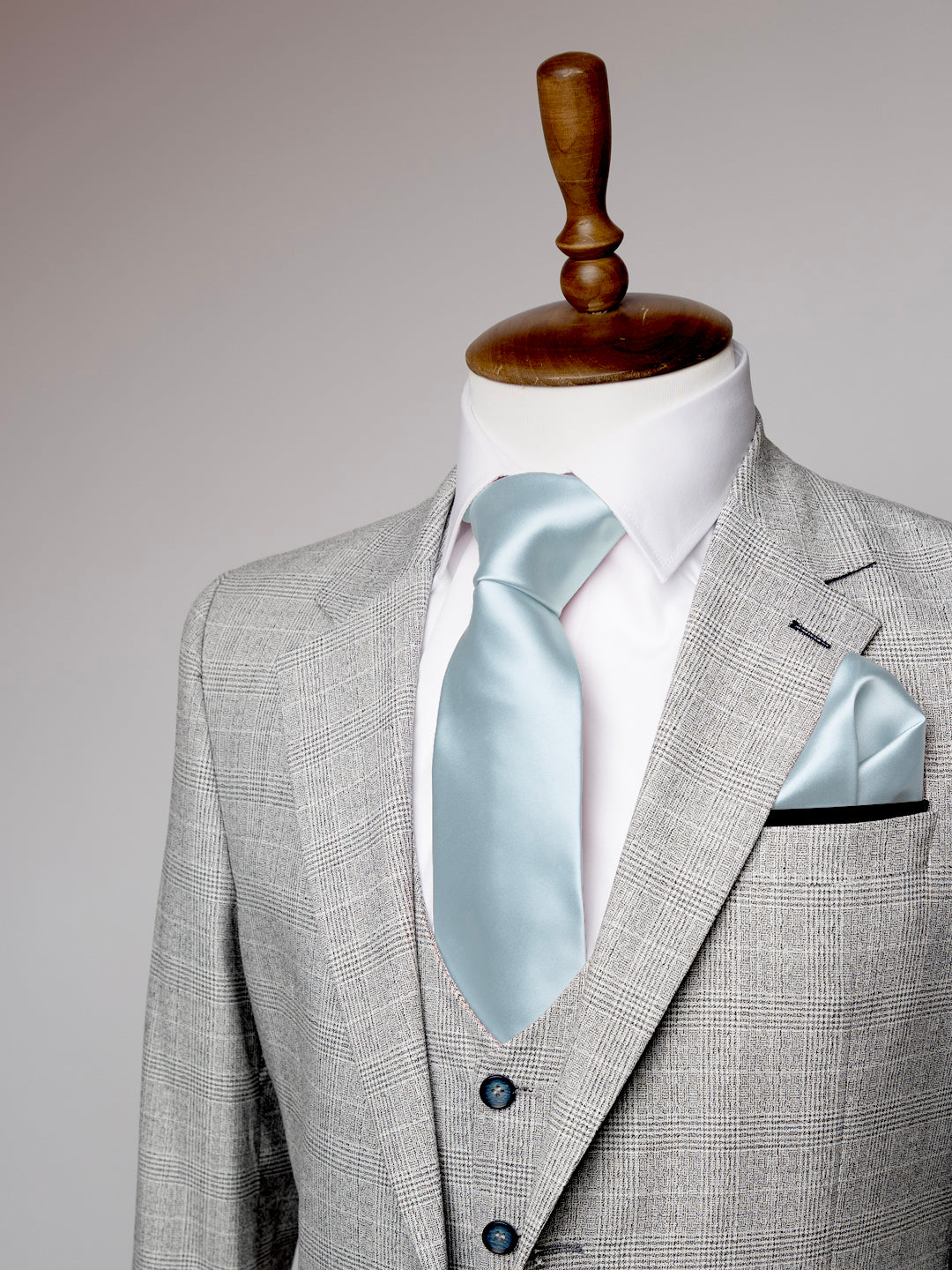 Dusty Blue tie and matching pocket square