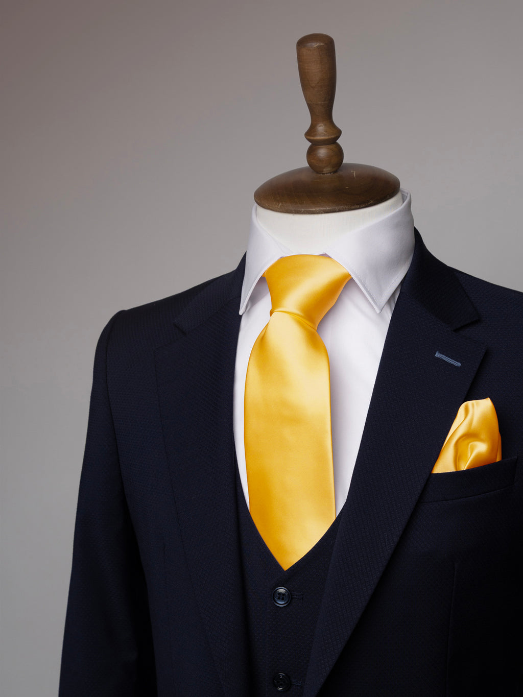 Golden Yellow tie and matching pocket square
